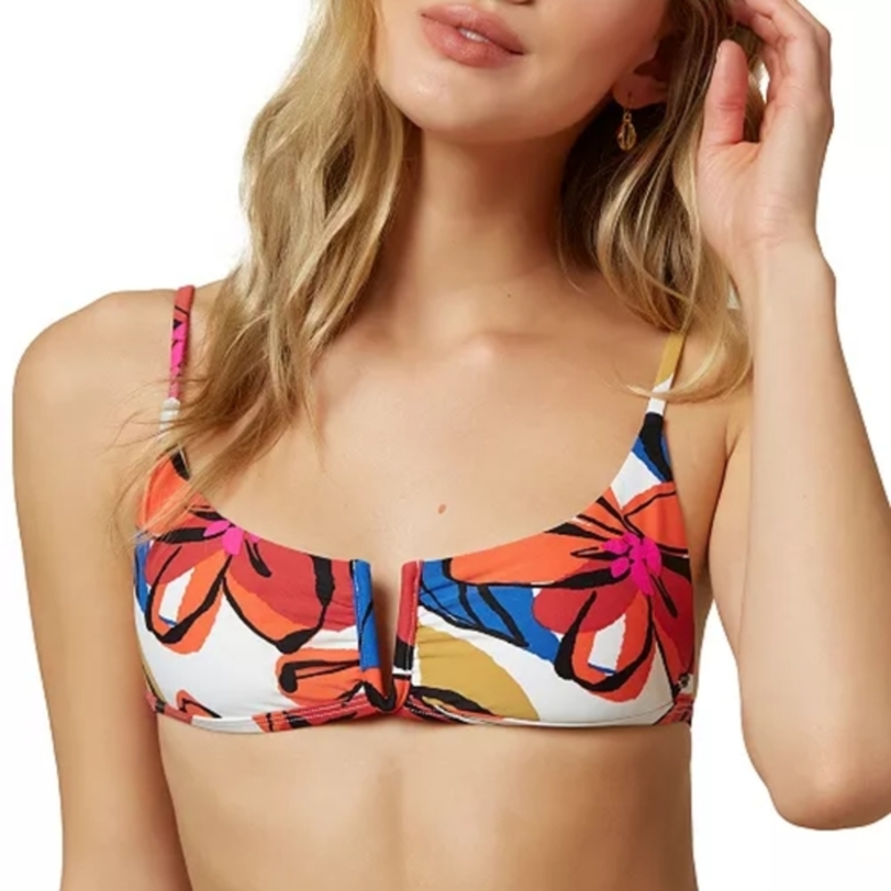 O'Neill V-Wire Bralette‎ Bikini Top Gala Print XL